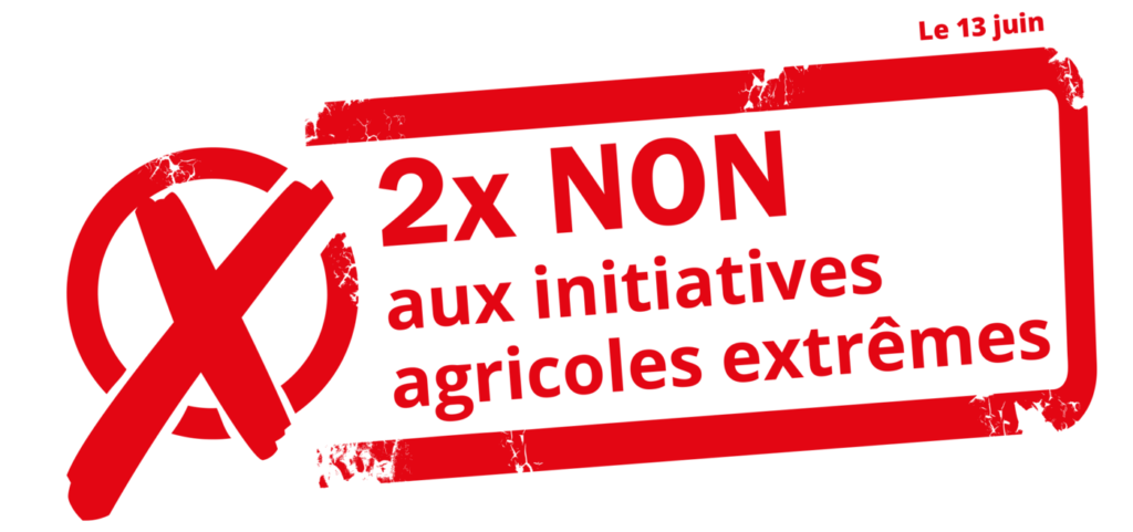 Visuel de campagne «Détruire notre agriculture, importer davantage»